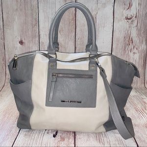 Steve Madden Satchel Crossbody Handbag Large Grey